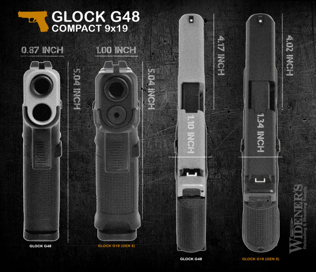 Glock's New G43X and G48 Pistols vs. The Glock 43 and Glock 19