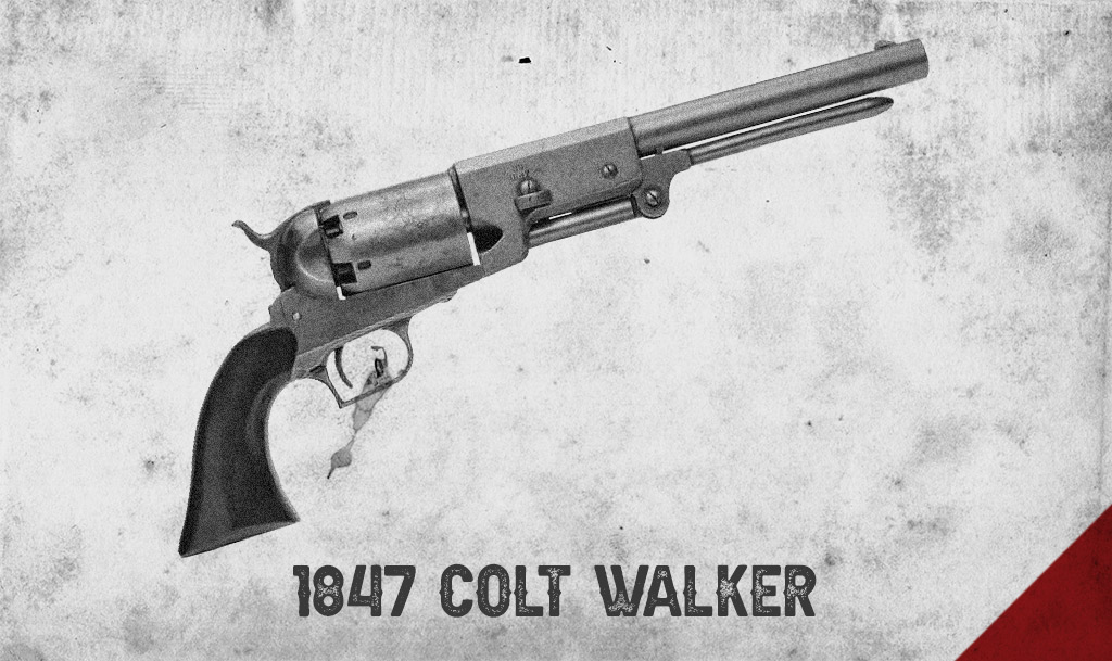 a photo of the 1847 colt walker single action revolver